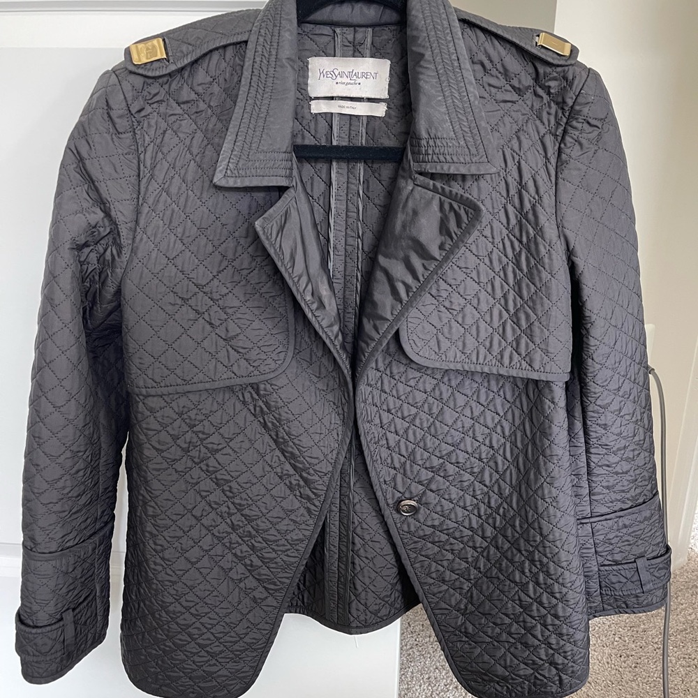 YLS - Vintage Black Cross Stitched Jacket